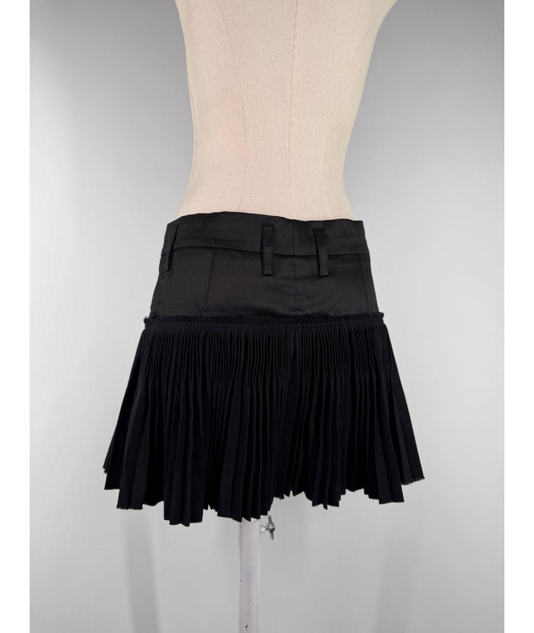 HAIDER ACKERMANN Черная вискозная юбка мини, фото 7