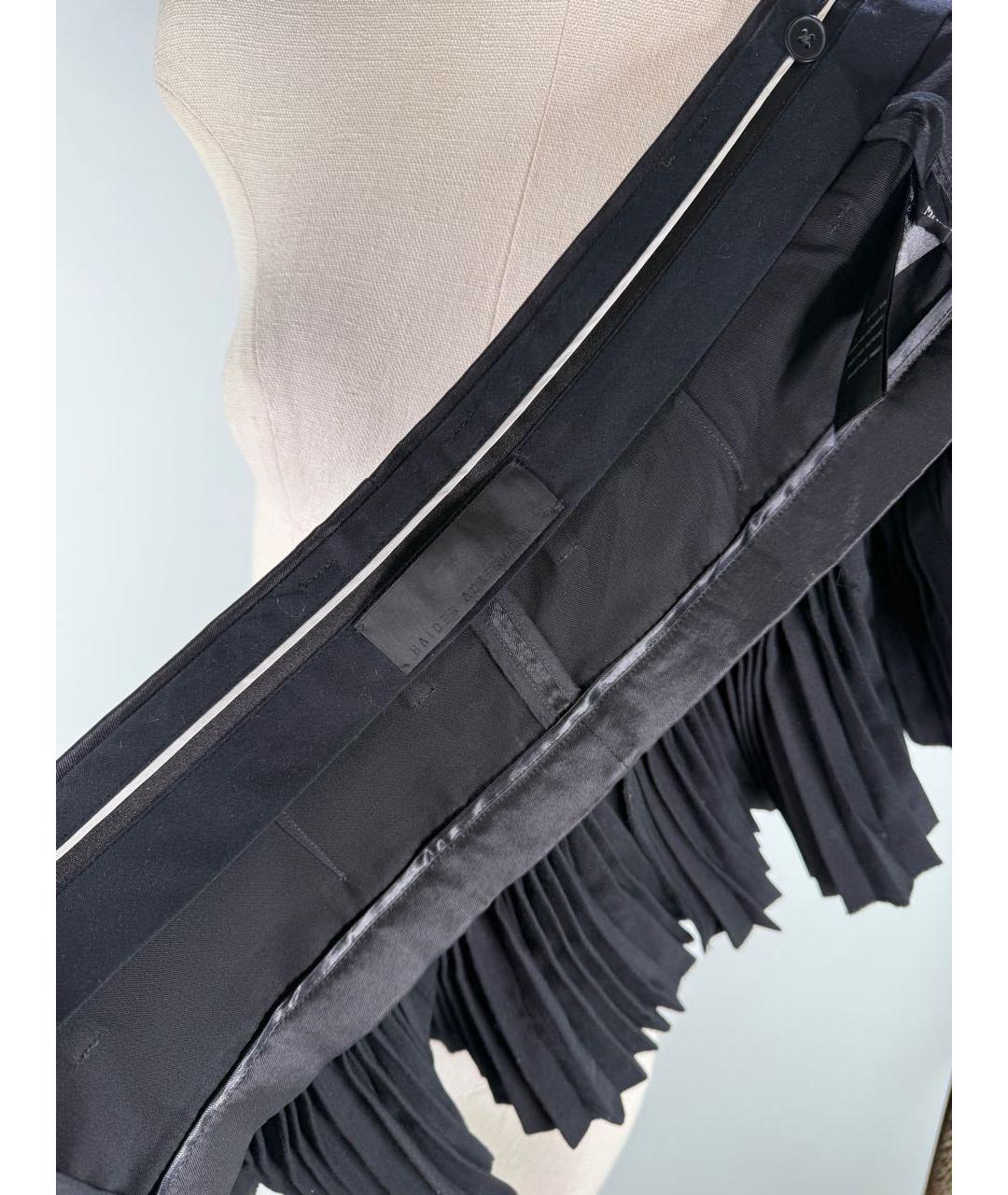 HAIDER ACKERMANN Черная вискозная юбка мини, фото 8