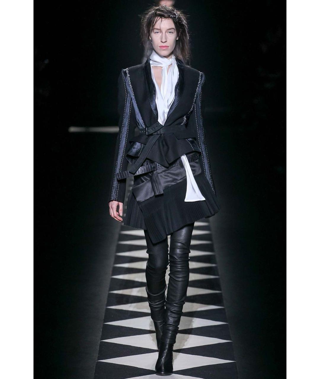 HAIDER ACKERMANN Черная вискозная юбка мини, фото 4