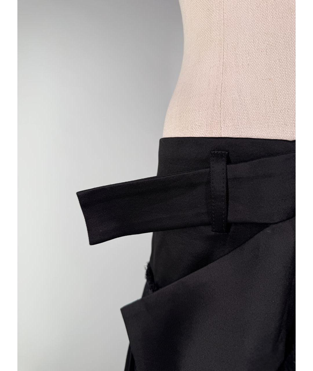 HAIDER ACKERMANN Черная вискозная юбка мини, фото 3