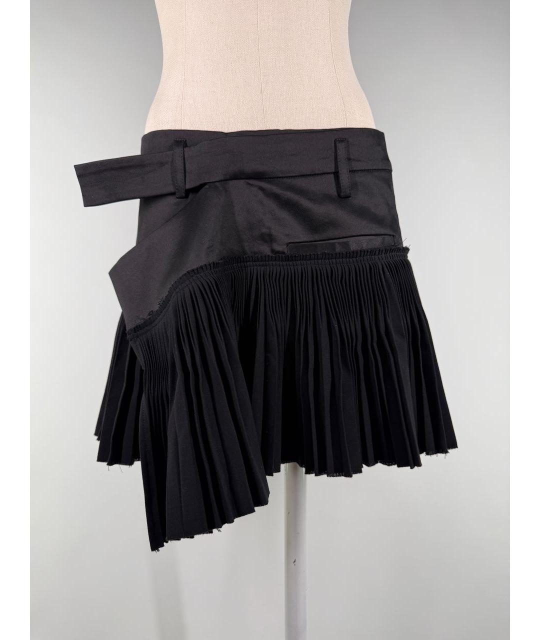 HAIDER ACKERMANN Черная вискозная юбка мини, фото 9