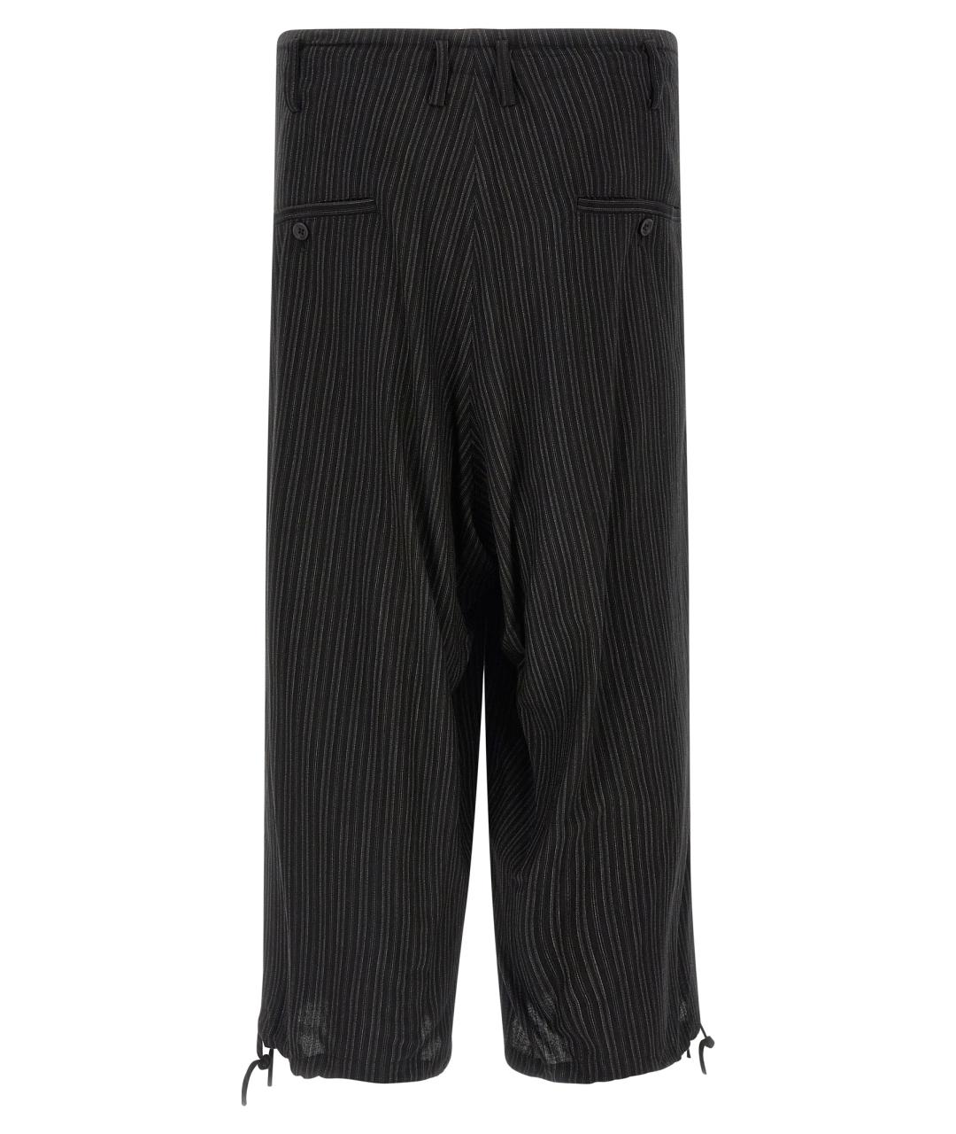 YOHJI YAMAMOTO Черные вискозные повседневные брюки, фото 2