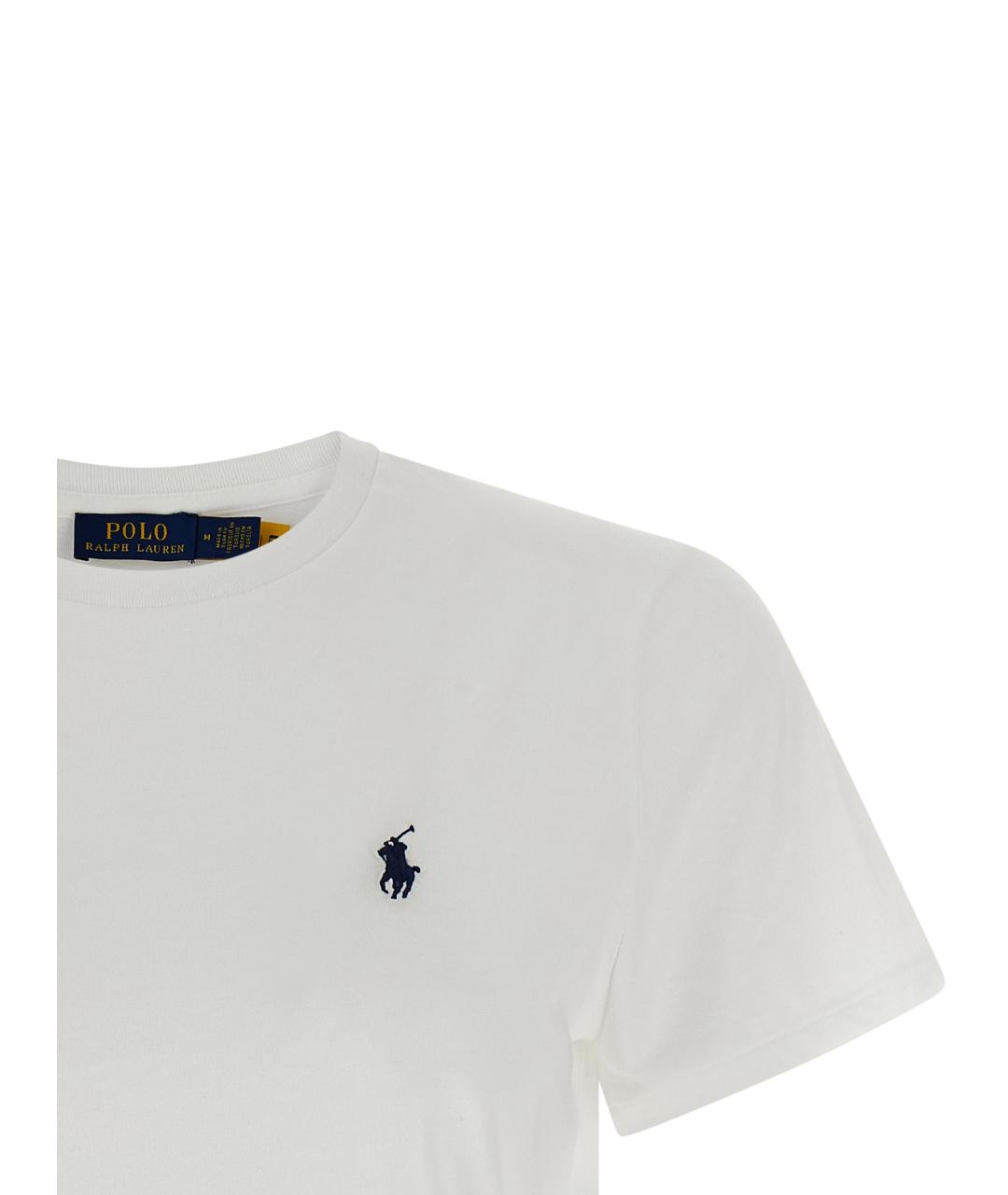 POLO RALPH LAUREN Белая хлопковая футболка, фото 3