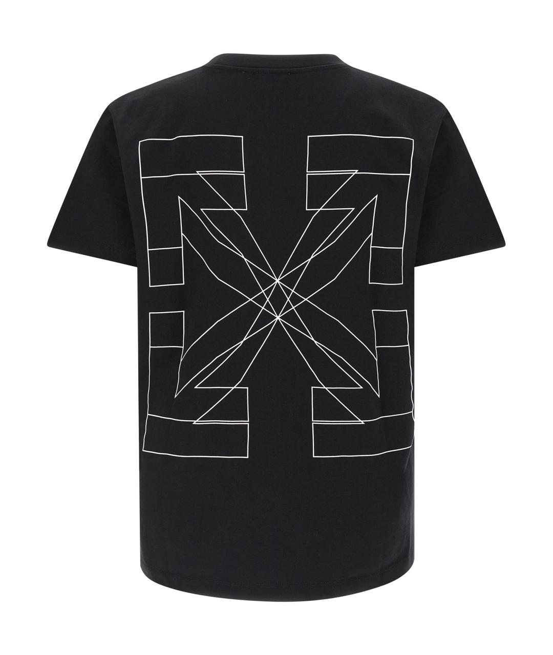 OFF-WHITE Черная хлопковая футболка, фото 2