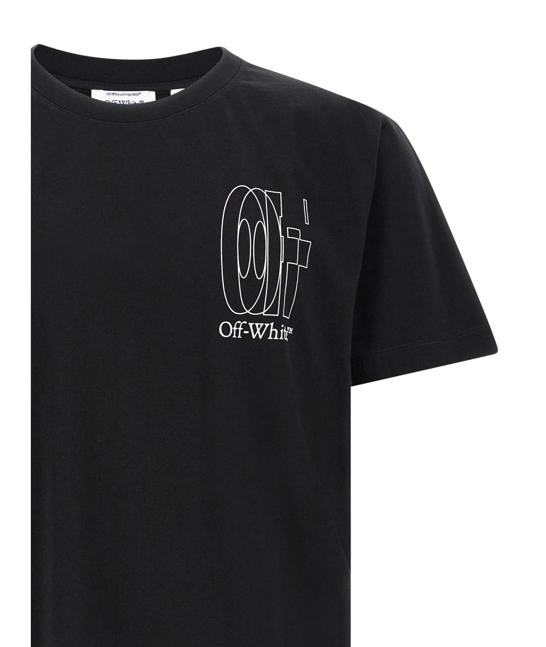 OFF-WHITE Черная хлопковая футболка, фото 3