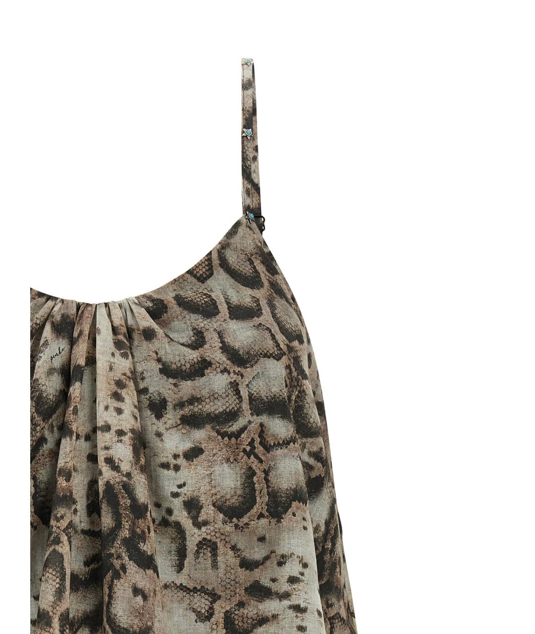 PINKO Серая хлопковая майка, фото 3