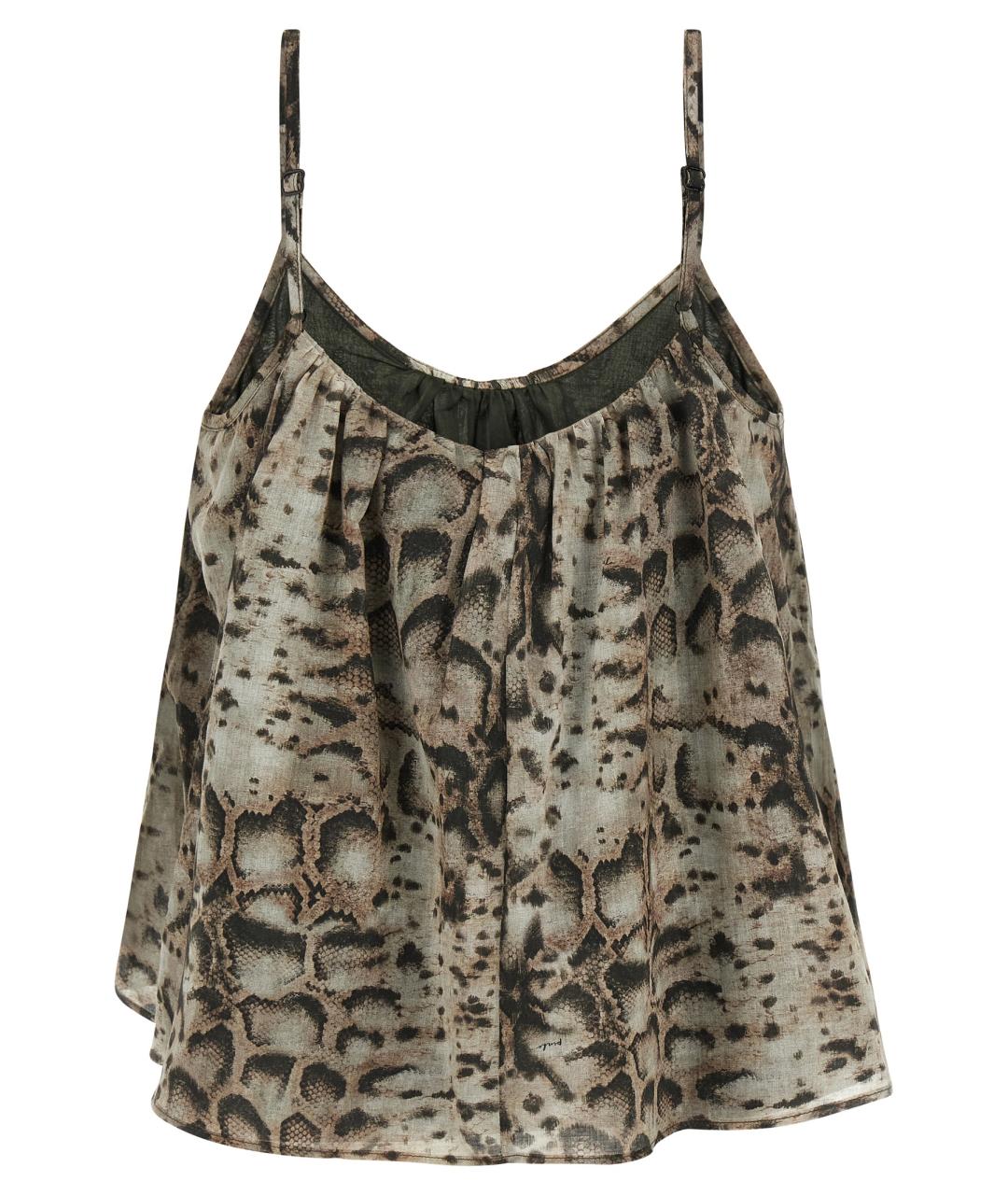 PINKO Серая хлопковая майка, фото 2