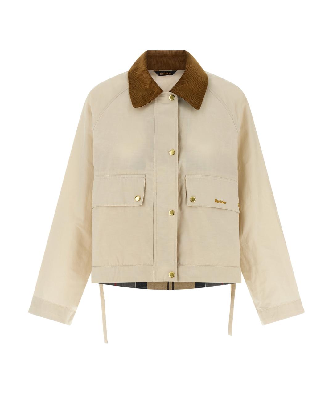 BARBOUR Бежевая хлопковая куртка, фото 1