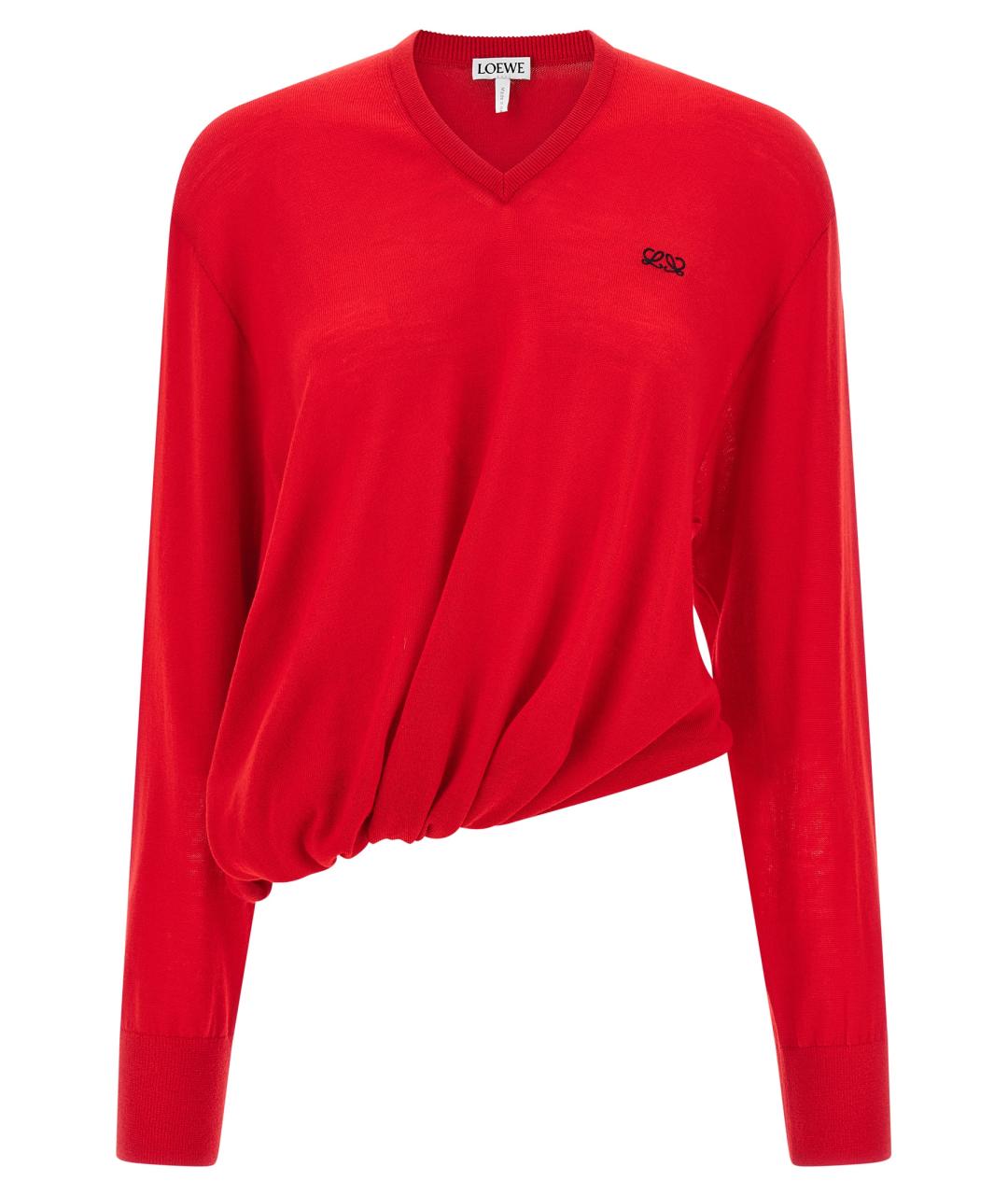 LOEWE Красный шерстяной джемпер / свитер, фото 1