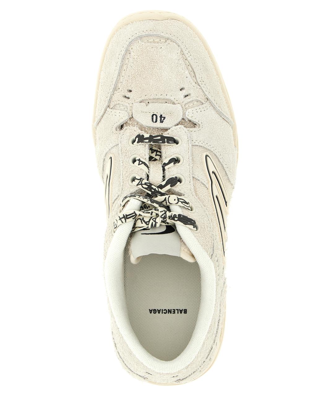 BALENCIAGA Бежевые замшевые кроссовки, фото 4