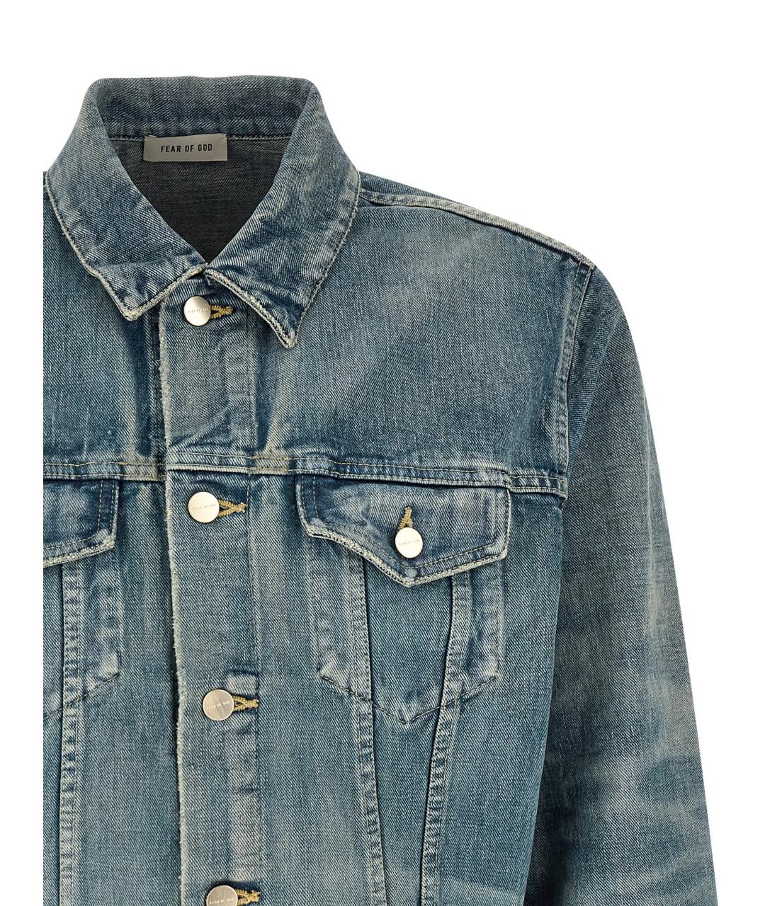 FEAR OF GOD Голубая хлопковая куртка, фото 3