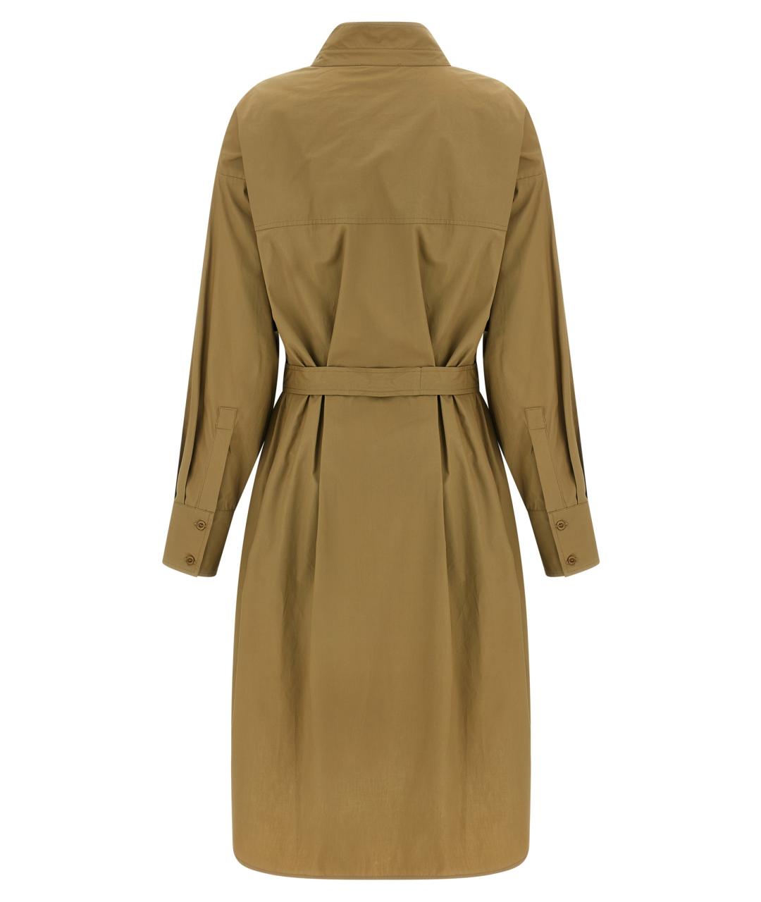 NUDE Коричневое хлопковое повседневное платье, фото 2