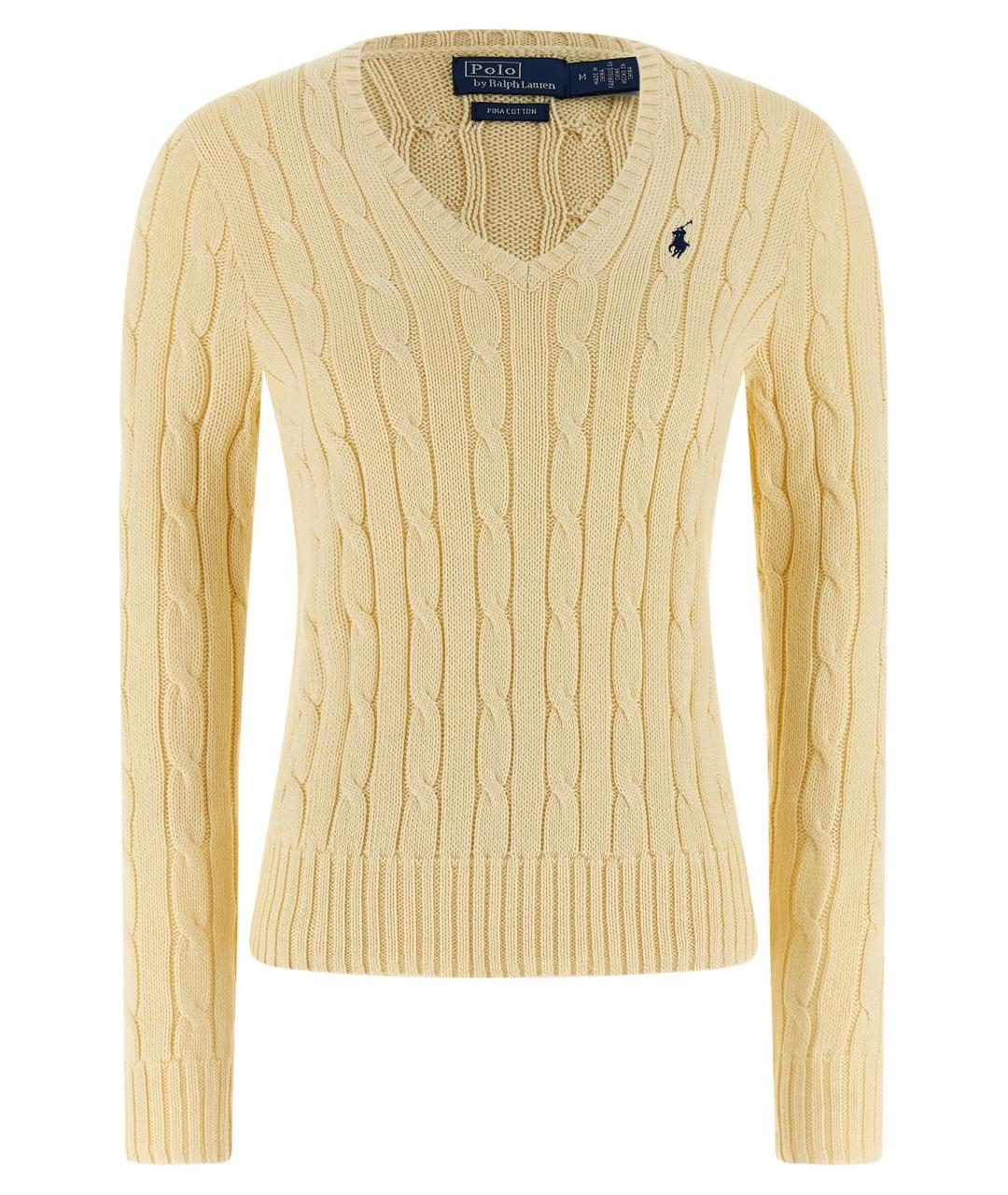 POLO RALPH LAUREN Желтый хлопковый джемпер / свитер, фото 1