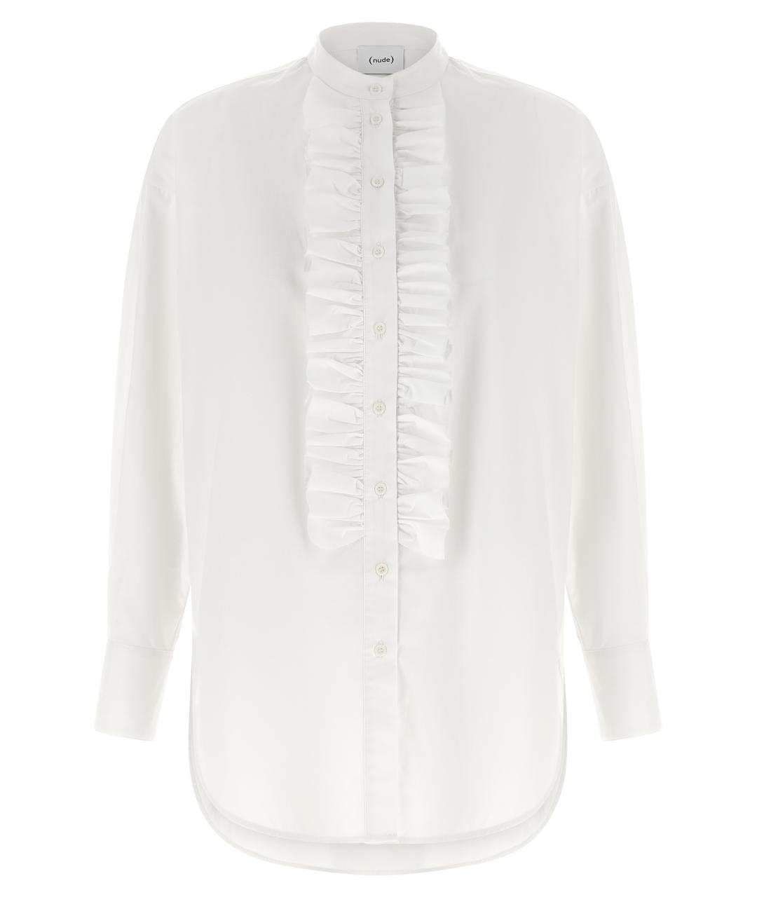 NUDE Белая хлопковая блузы, фото 1