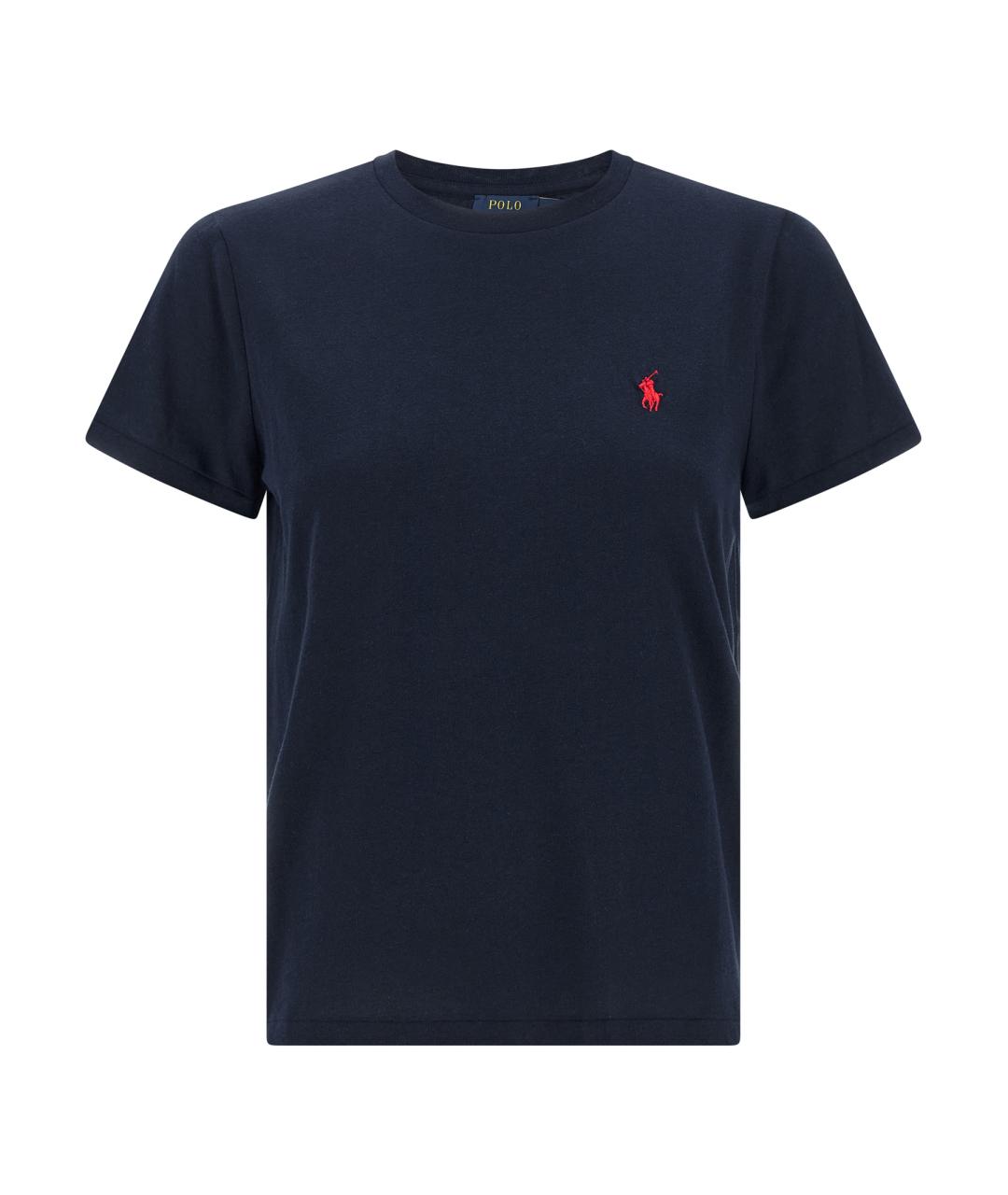 POLO RALPH LAUREN Синяя хлопковая футболка, фото 1