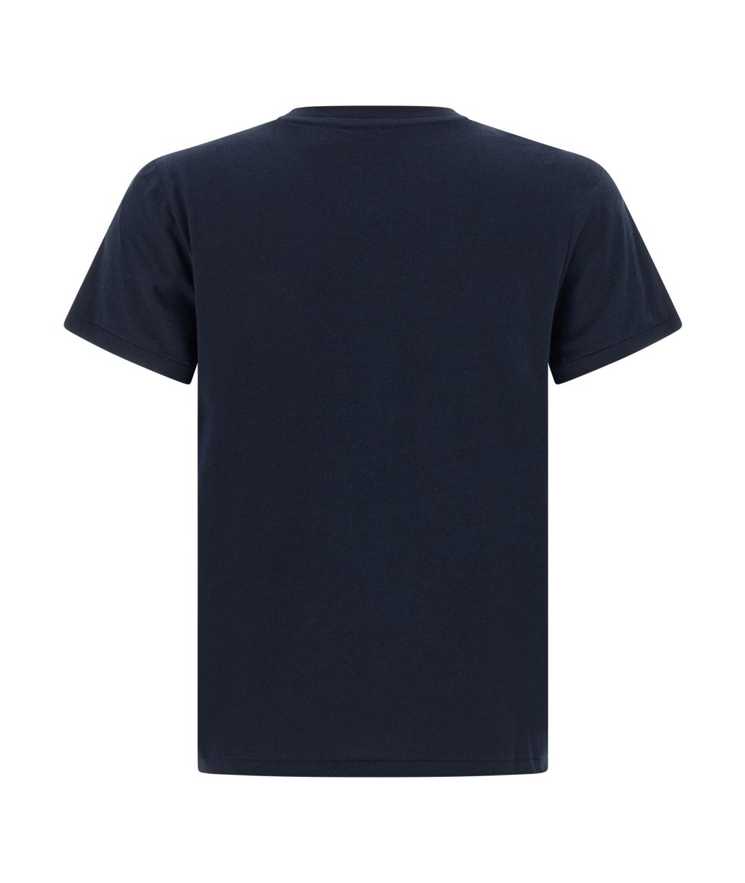 POLO RALPH LAUREN Синяя хлопковая футболка, фото 2