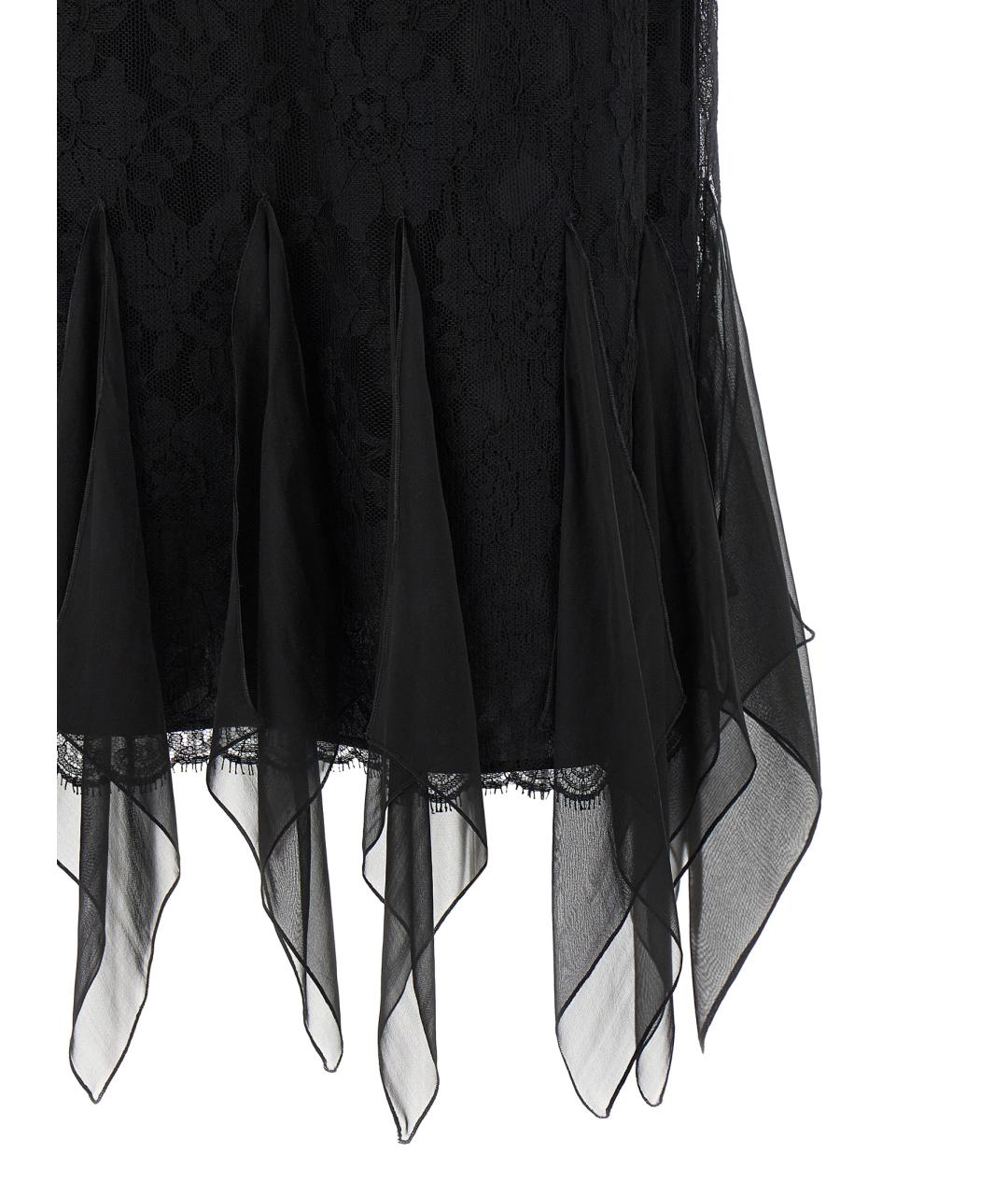 VALENTINO Черная хлопковая юбка миди, фото 5