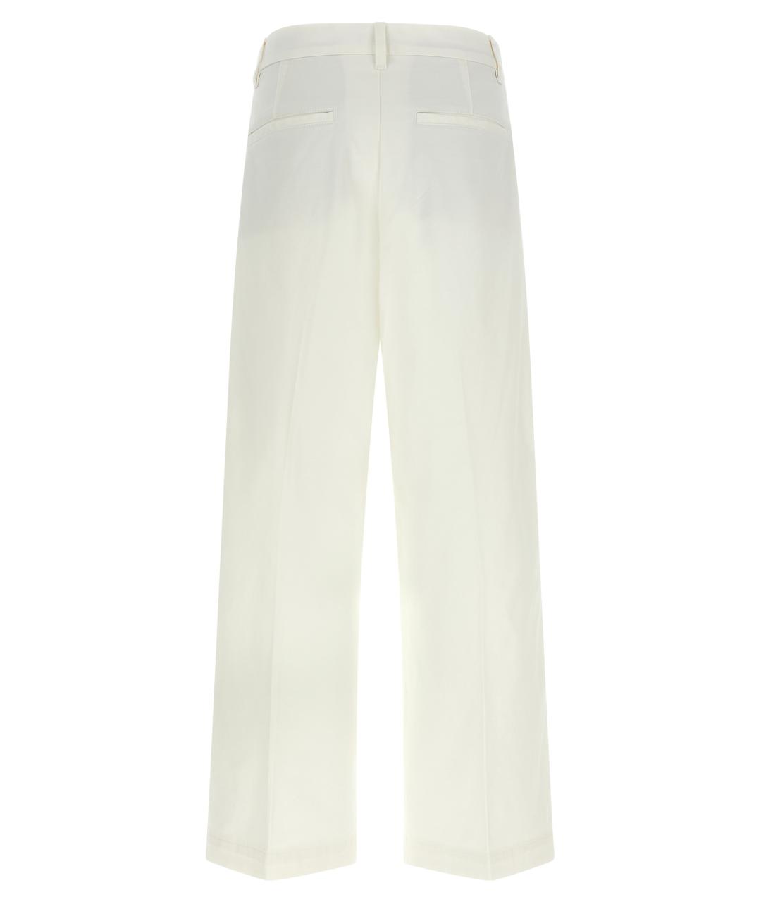 POLO RALPH LAUREN Белые хлопковые прямые брюки, фото 2