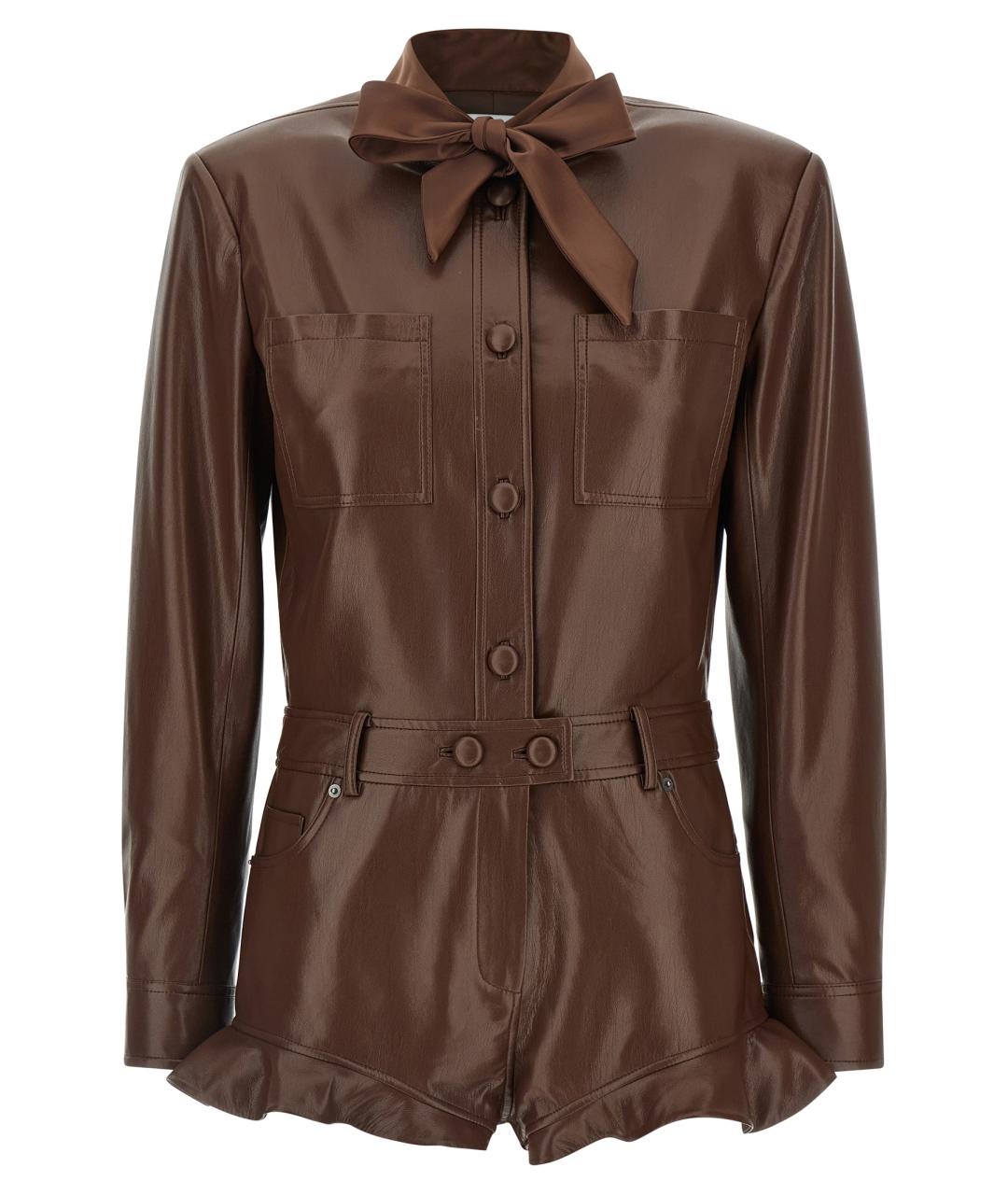 SELF-PORTRAIT Коричневый полиэстеровый комбинезон, фото 1