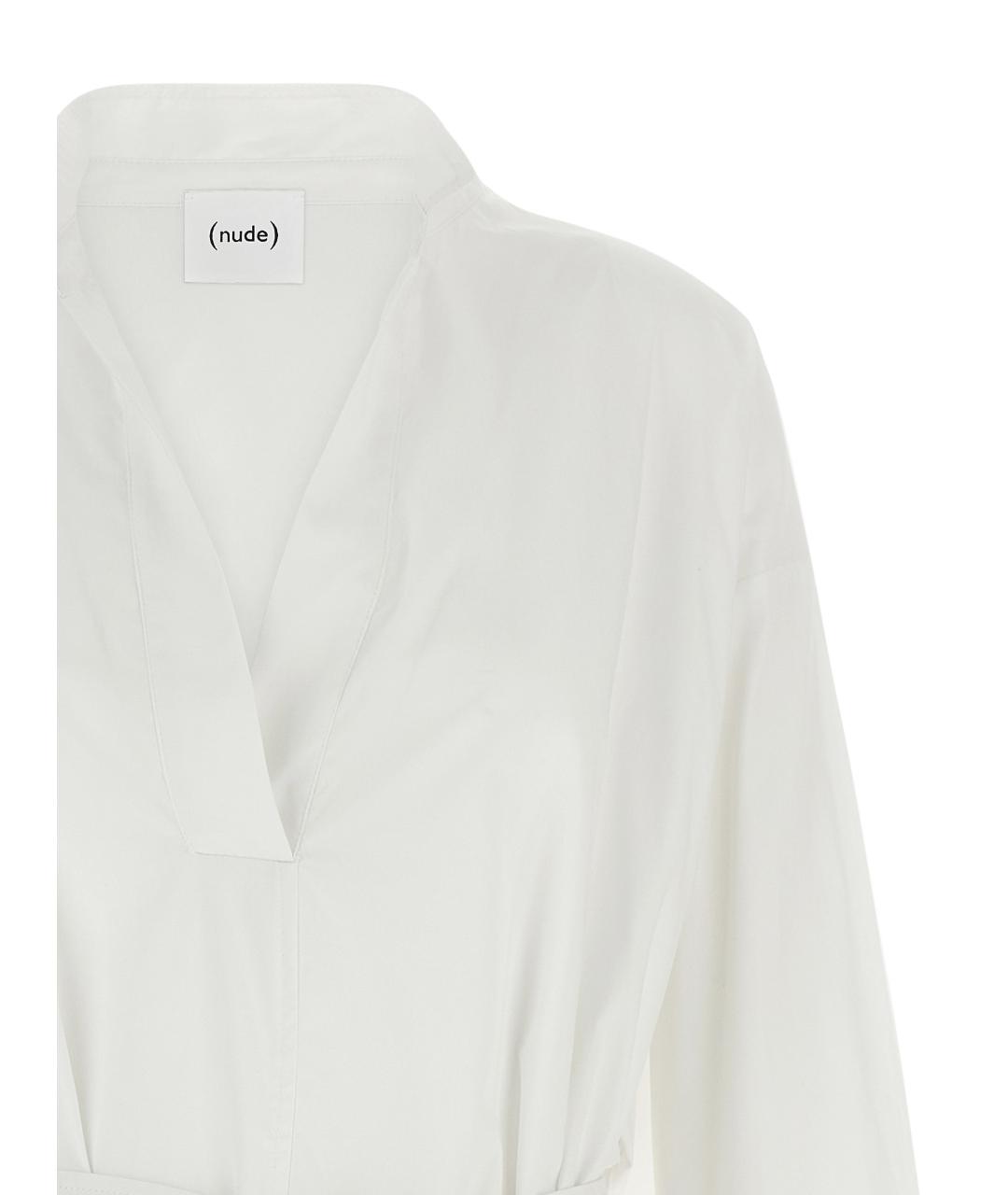 NUDE Белое хлопковое повседневное платье, фото 3