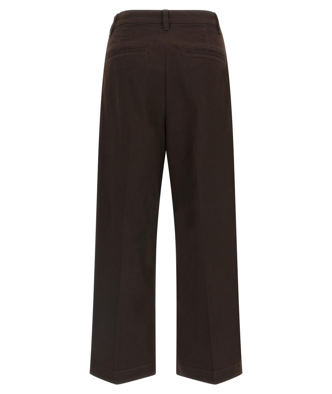 POLO RALPH LAUREN Коричневые хлопковые прямые брюки, фото 2