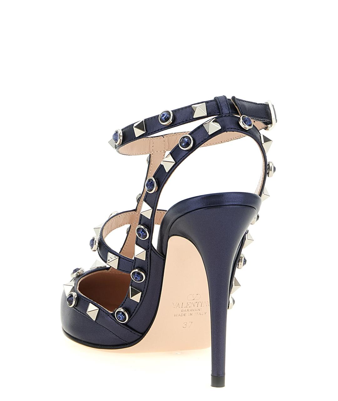 VALENTINO Синие кожаные туфли, фото 3