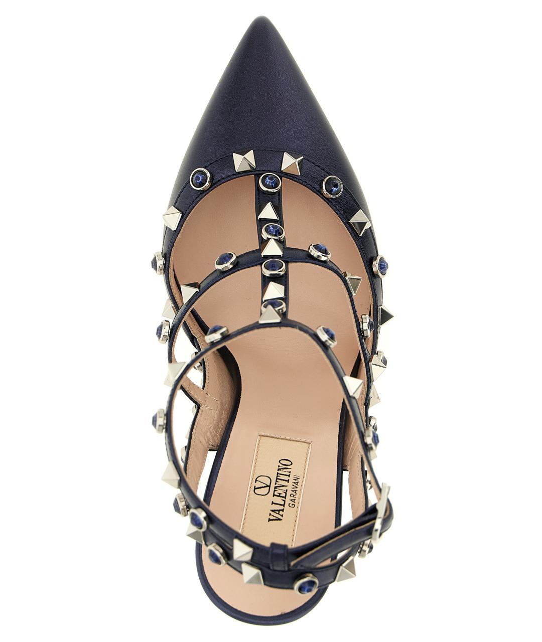 VALENTINO Синие кожаные туфли, фото 4