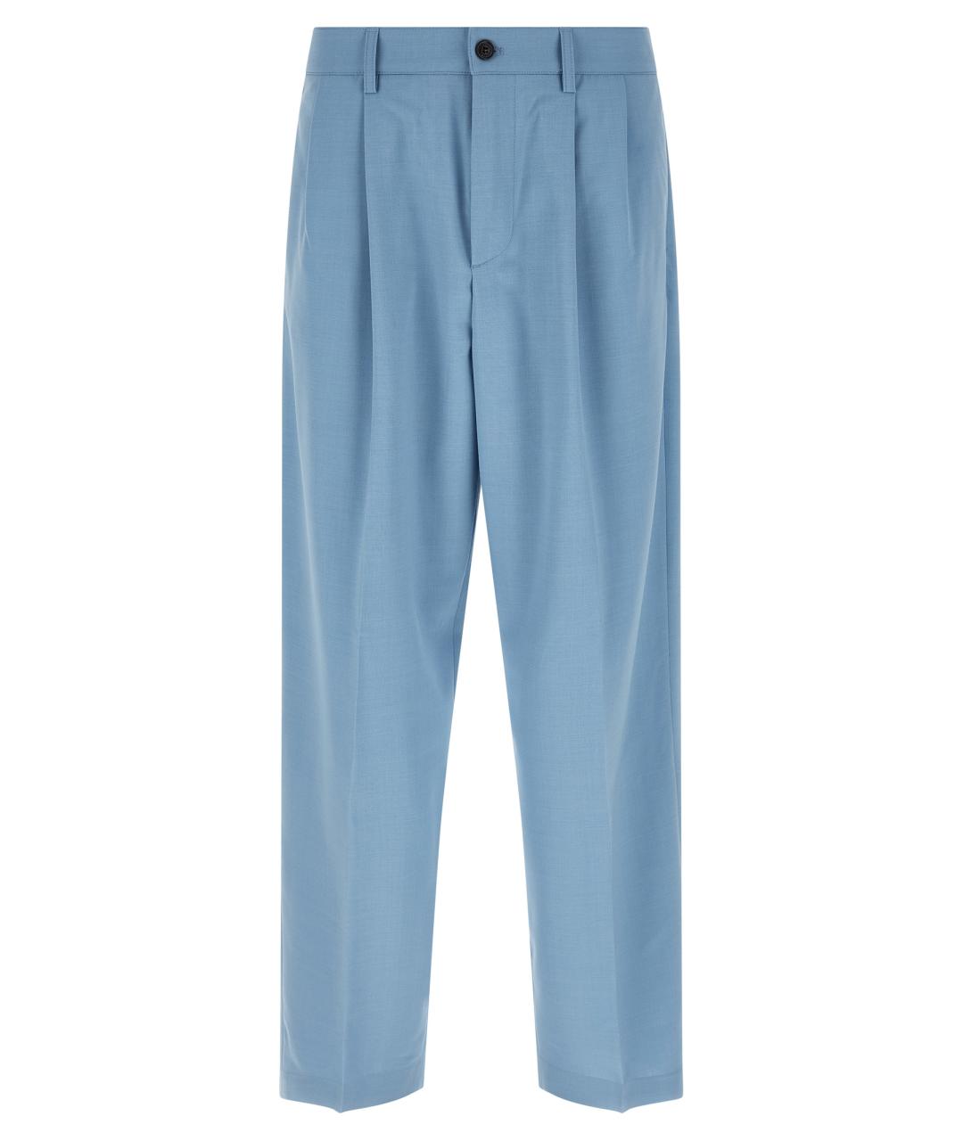 DEPARTMENT 5 Голубые полиэстеровые брюки чинос, фото 1