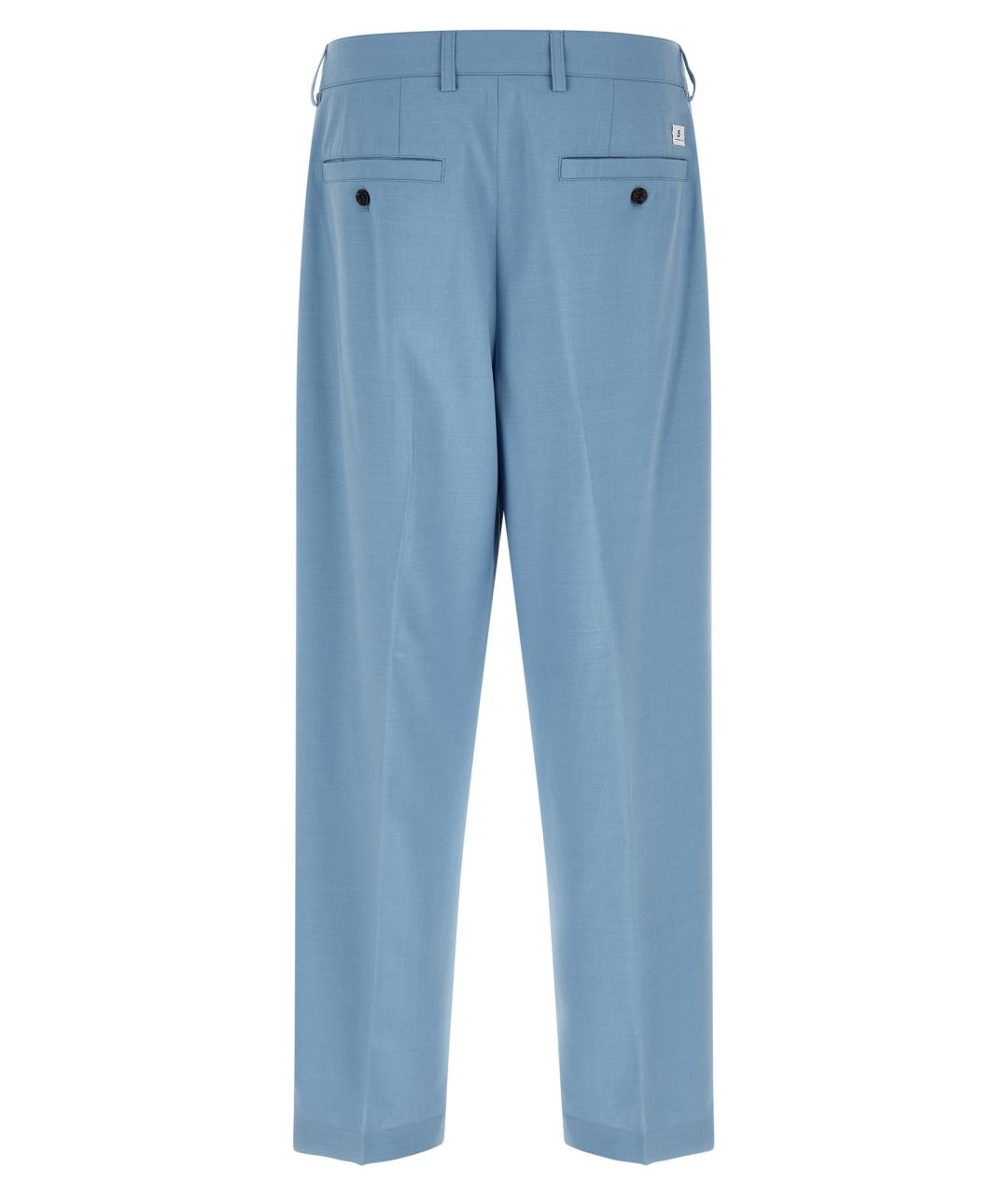DEPARTMENT 5 Голубые полиэстеровые брюки чинос, фото 2