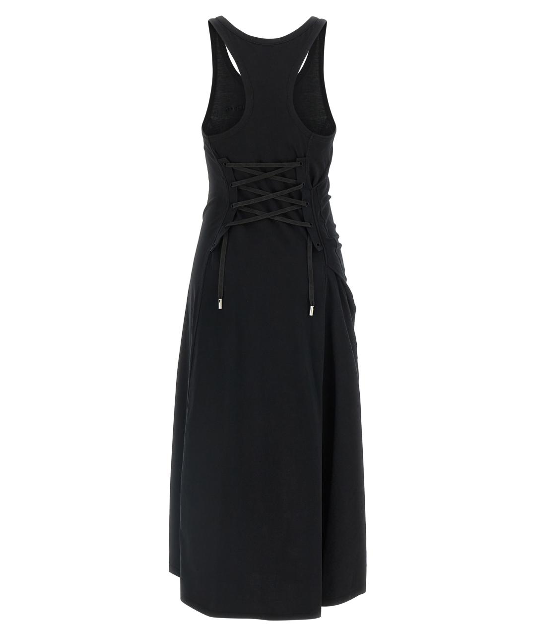 ALEXANDER MCQUEEN Черное хлопковое платье, фото 2