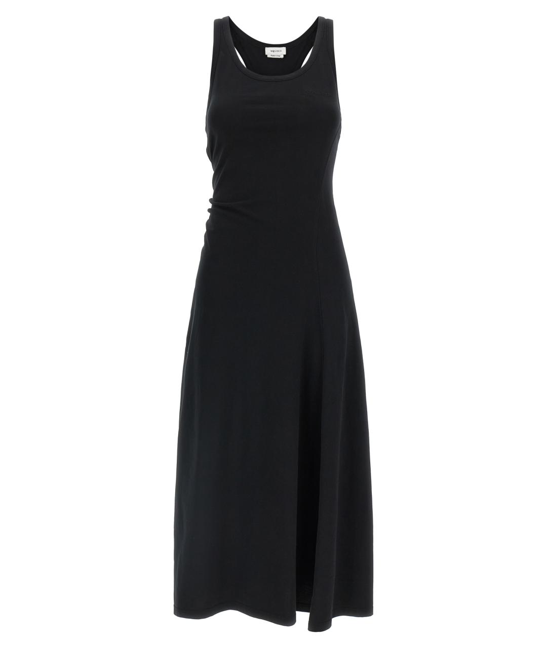 ALEXANDER MCQUEEN Черное хлопковое платье, фото 1