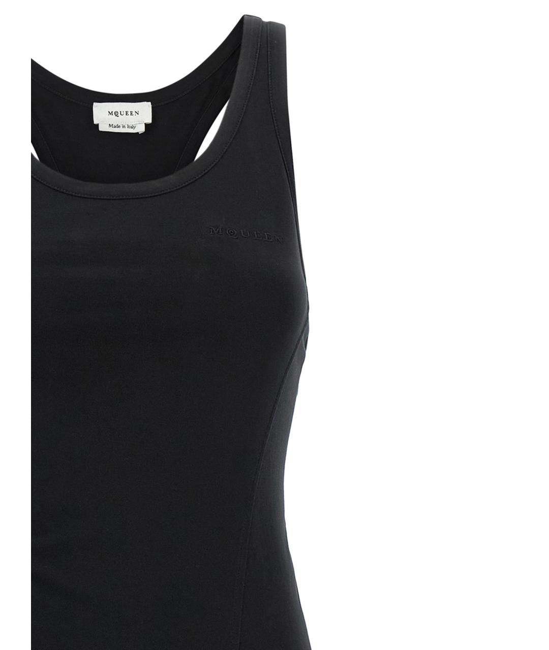 ALEXANDER MCQUEEN Черное хлопковое платье, фото 3