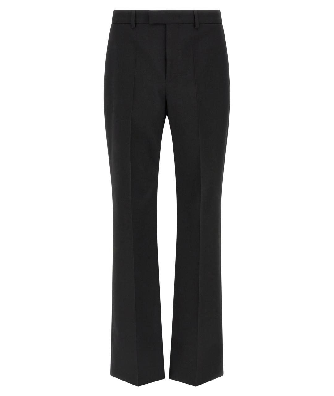 VALENTINO Черные шерстяные повседневные брюки, фото 1