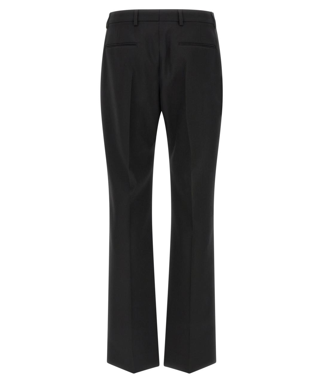 VALENTINO Черные шерстяные повседневные брюки, фото 2