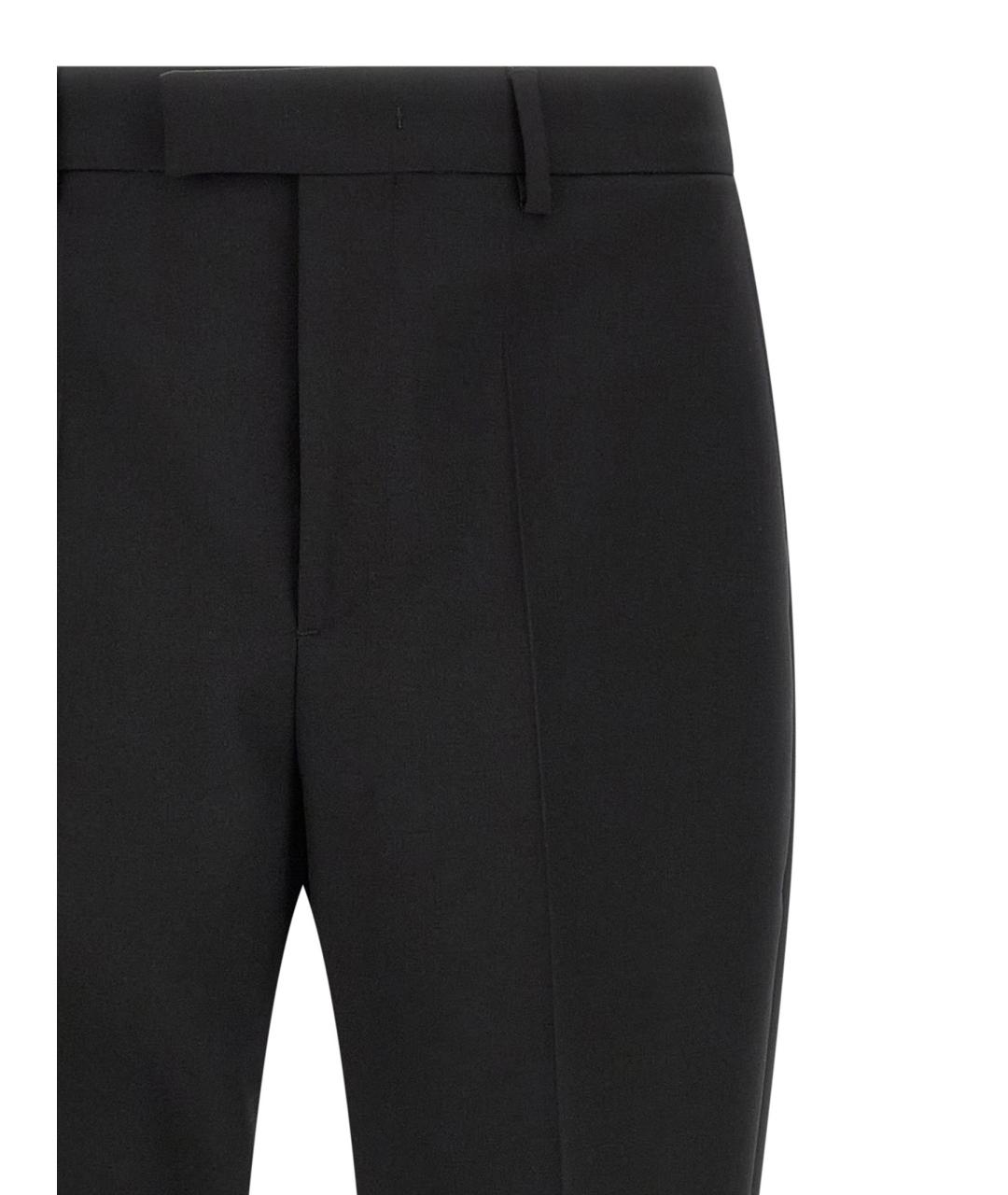 VALENTINO Черные шерстяные повседневные брюки, фото 3