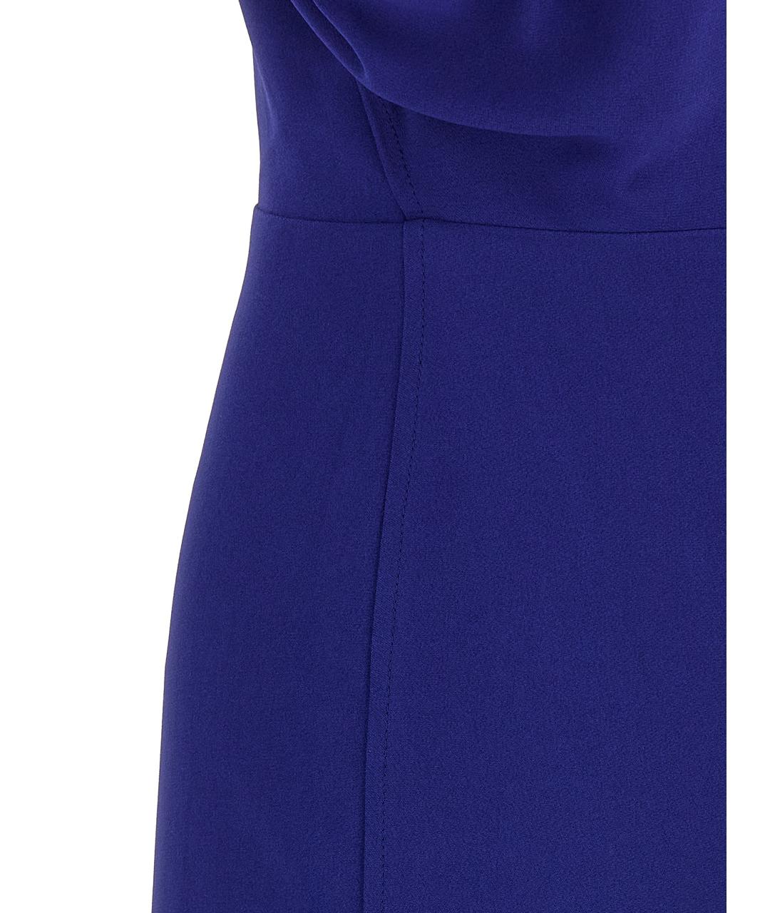 VICTORIA BECKHAM Синее вискозное повседневное платье, фото 4
