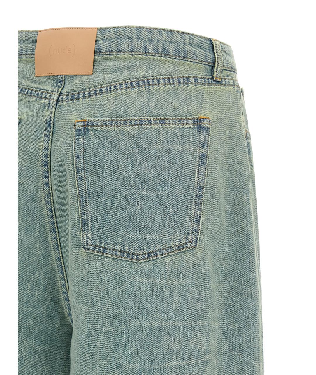 NUDE Голубые хлопковые шорты, фото 4