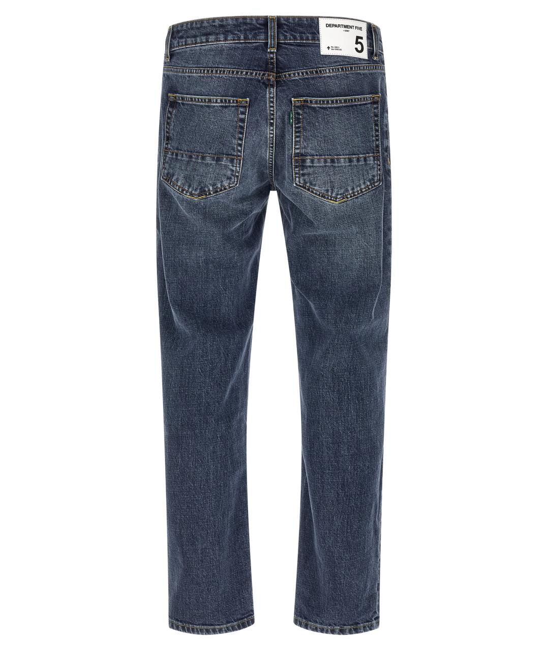 DEPARTMENT 5 Синие хлопковые прямые джинсы, фото 2