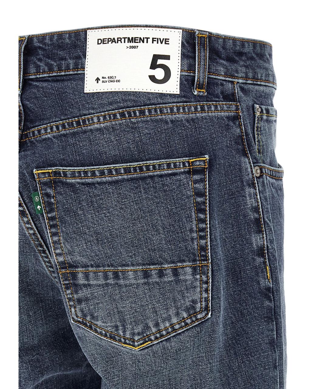 DEPARTMENT 5 Синие хлопковые прямые джинсы, фото 4
