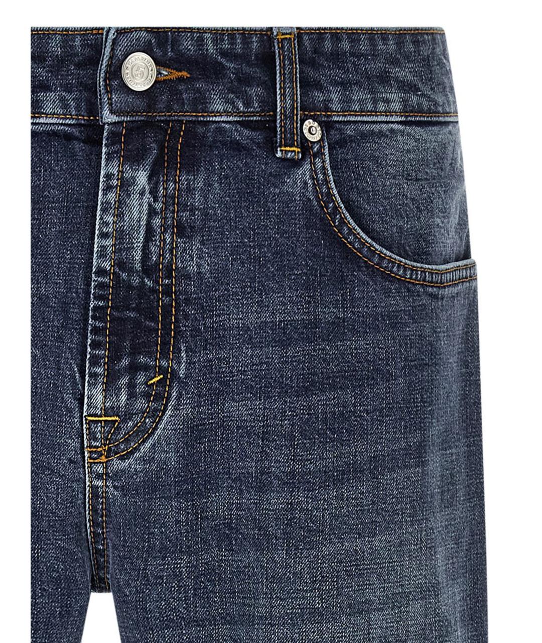 DEPARTMENT 5 Синие хлопковые прямые джинсы, фото 3