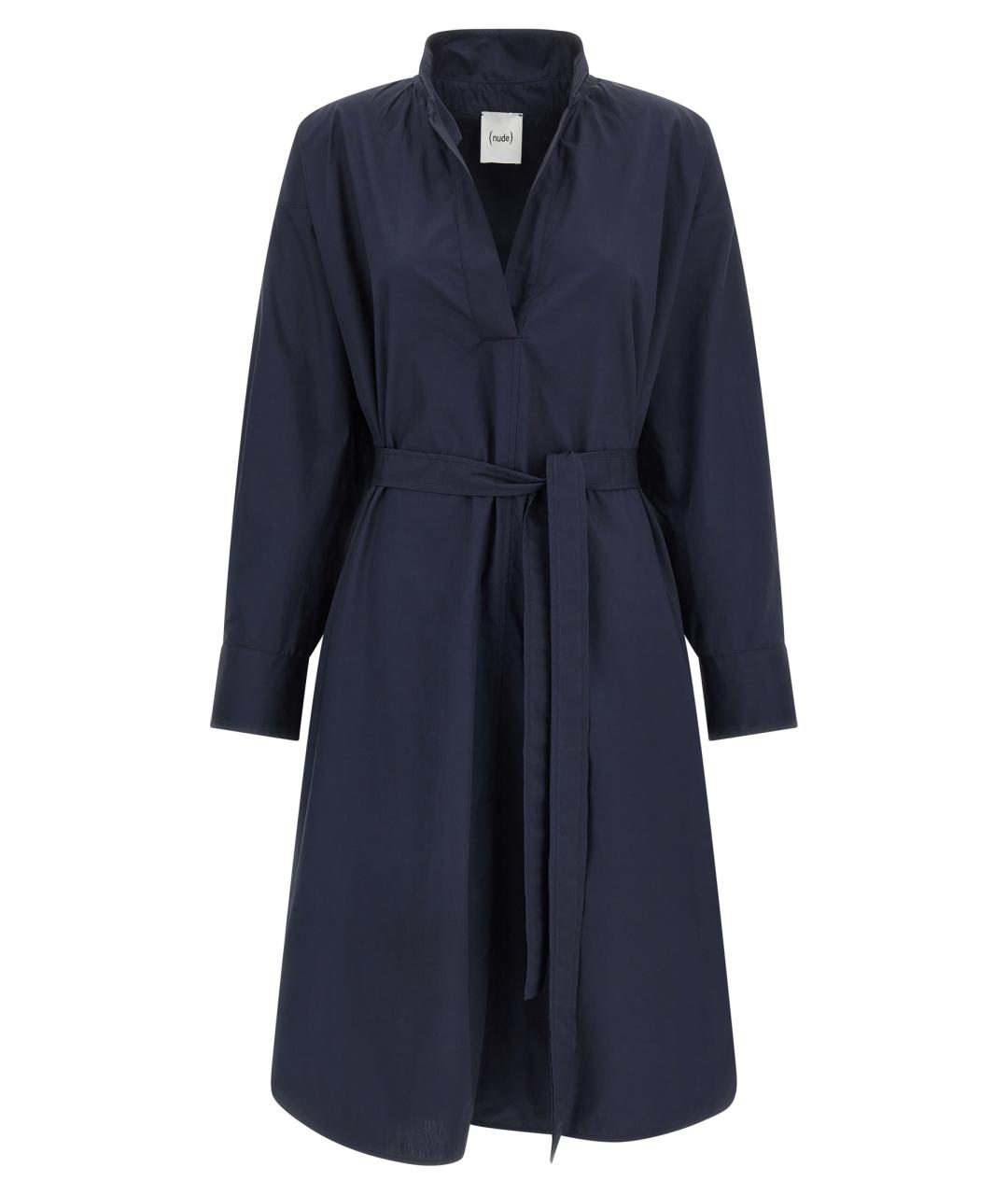 NUDE Синее хлопковое повседневное платье, фото 1