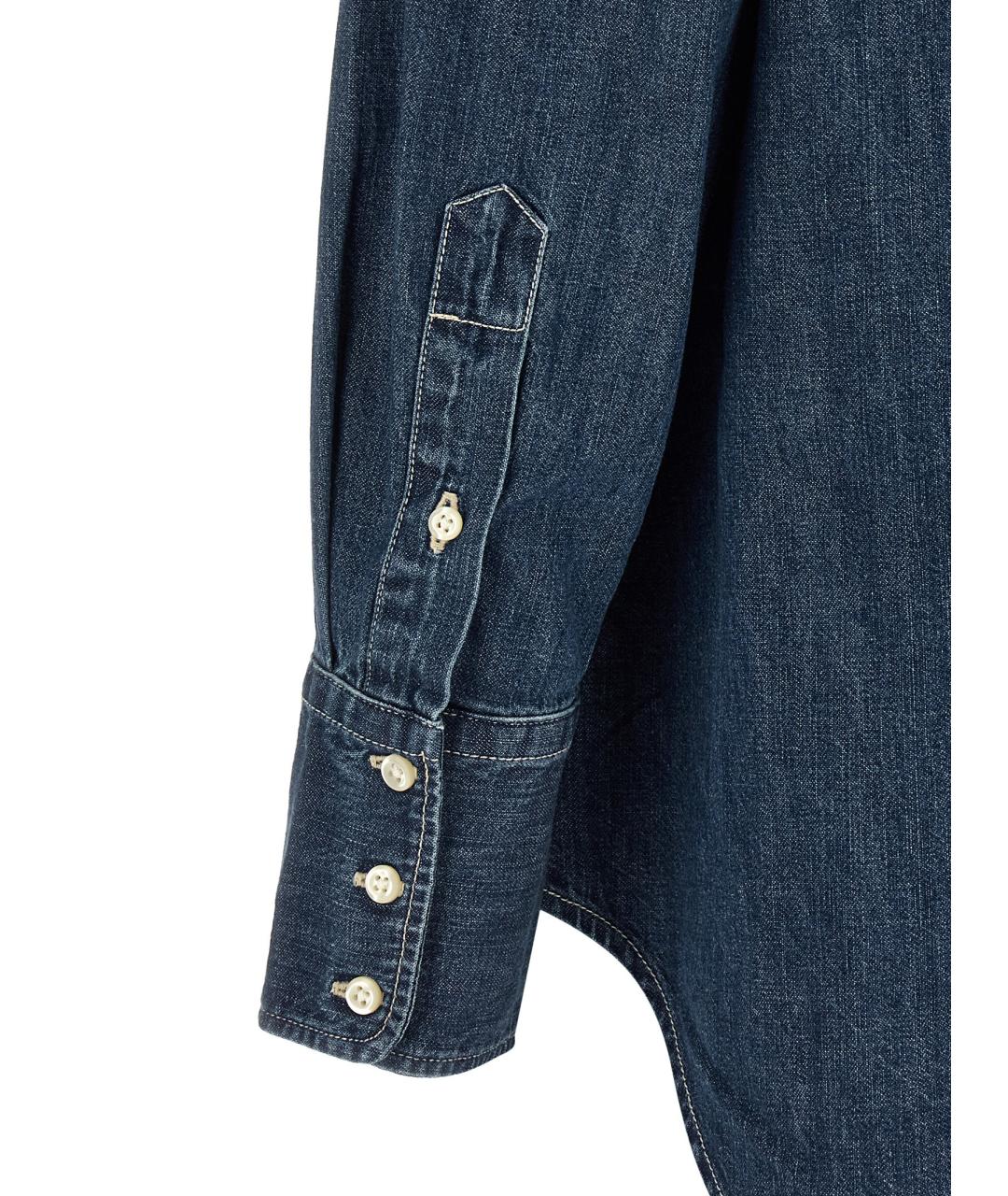 POLO RALPH LAUREN Синяя хлопковая рубашка, фото 4