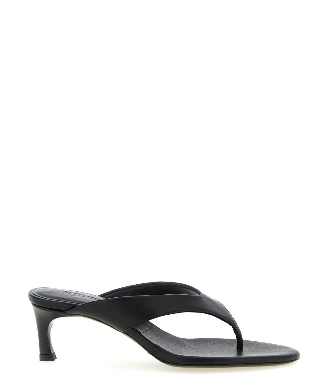 ROTATE Черные кожаные мюли, фото 1