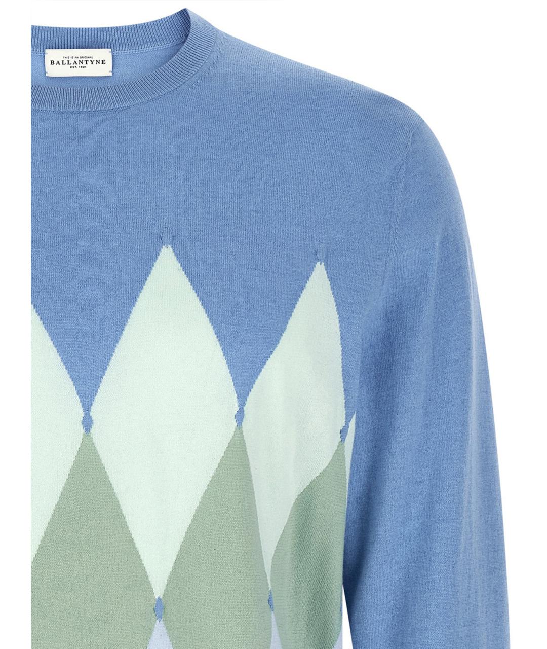 BALLANTYNE Голубой хлопковый джемпер / свитер, фото 3