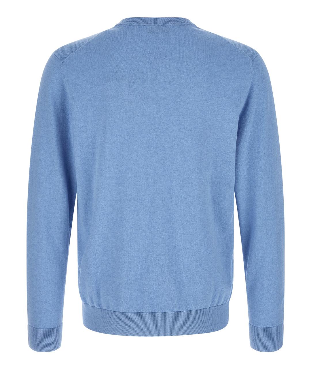 BALLANTYNE Голубой хлопковый джемпер / свитер, фото 2