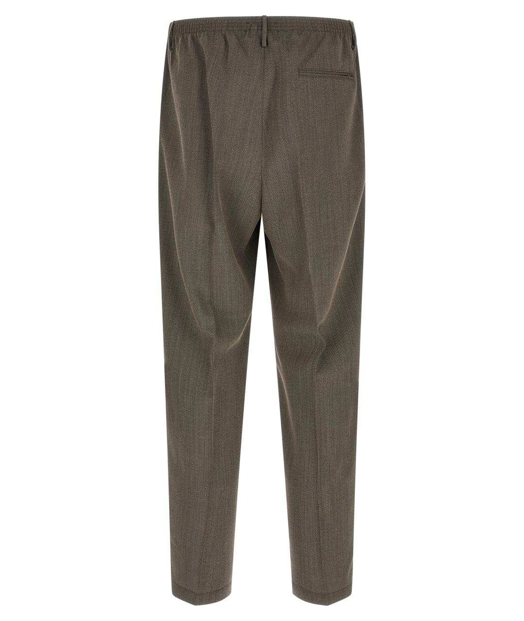 CELLAR DOOR Коричневые шерстяные повседневные брюки, фото 2