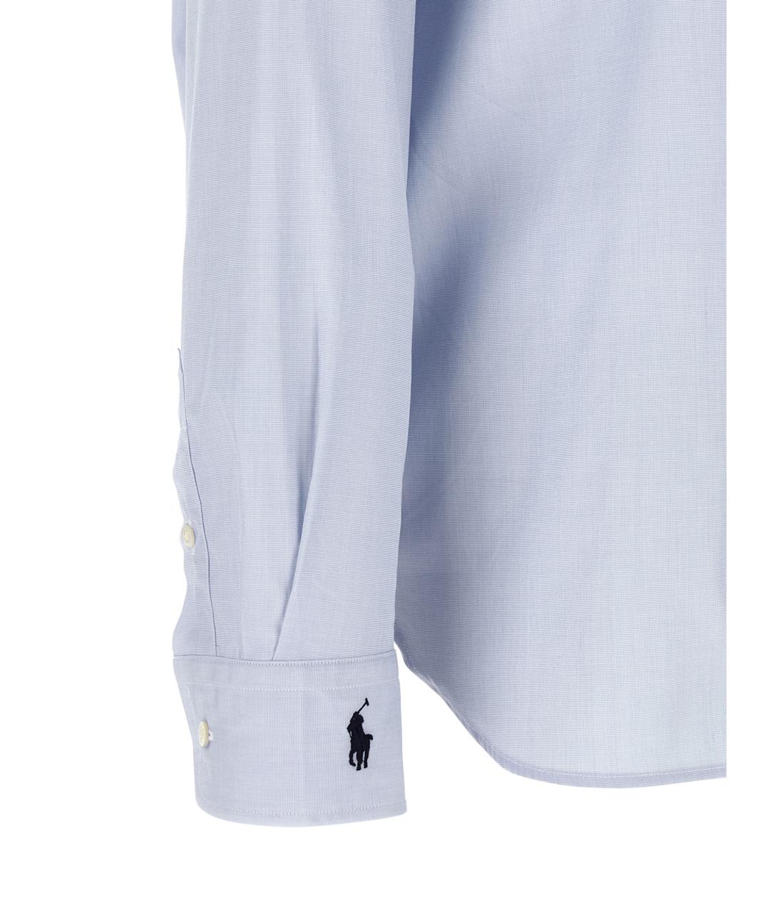POLO RALPH LAUREN Голубая хлопковая рубашка, фото 4