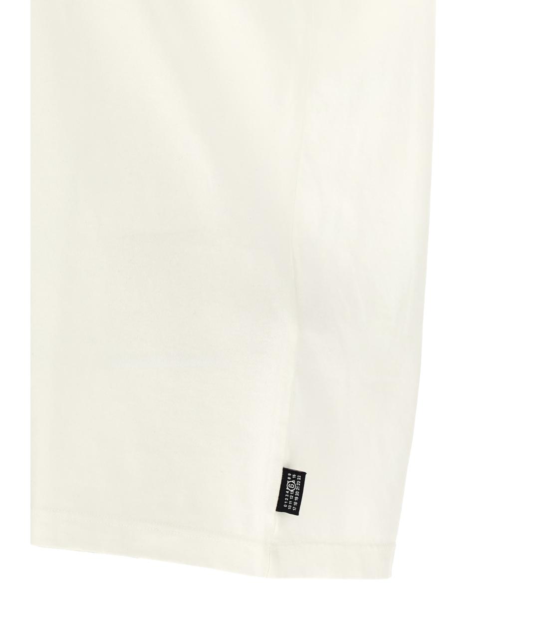 MM6 MAISON MARGIELA Белая хлопковая футболка, фото 4
