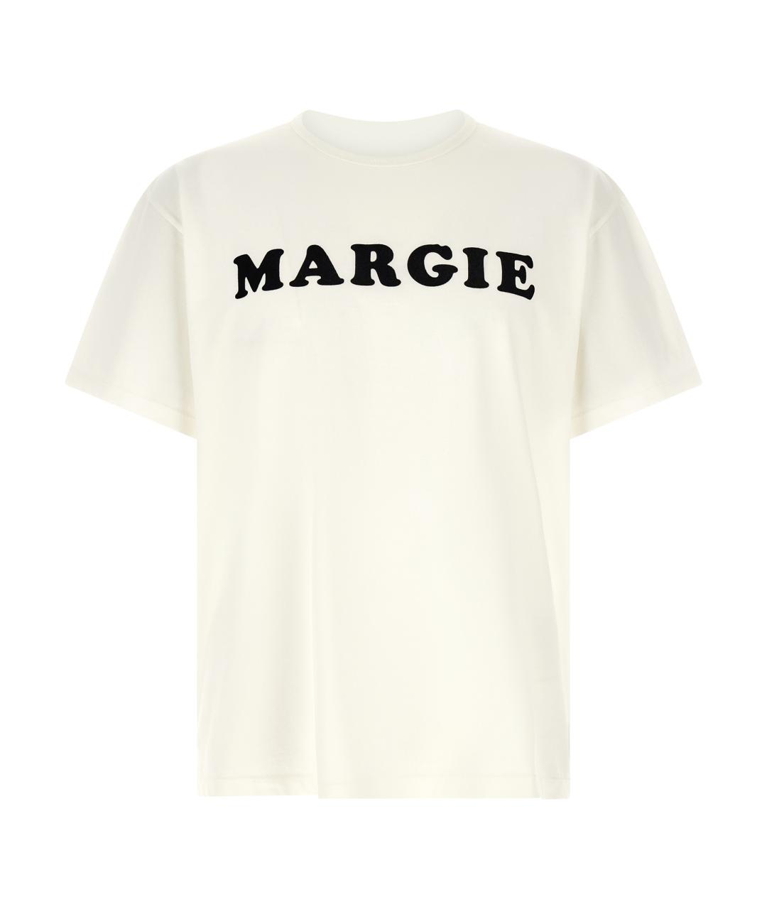 MM6 MAISON MARGIELA Белая хлопковая футболка, фото 1