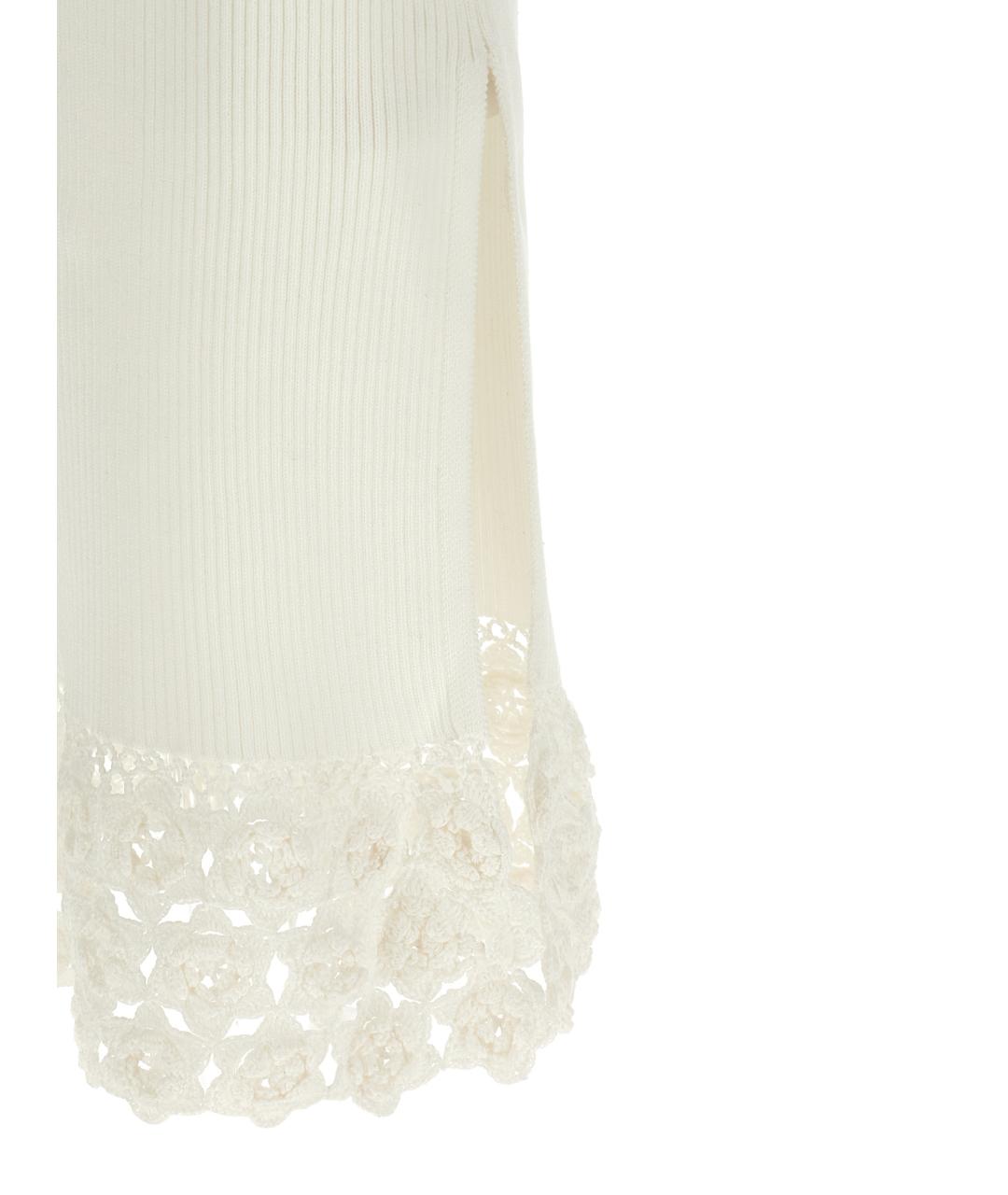 GANNI Белое хлопковое повседневное платье, фото 4